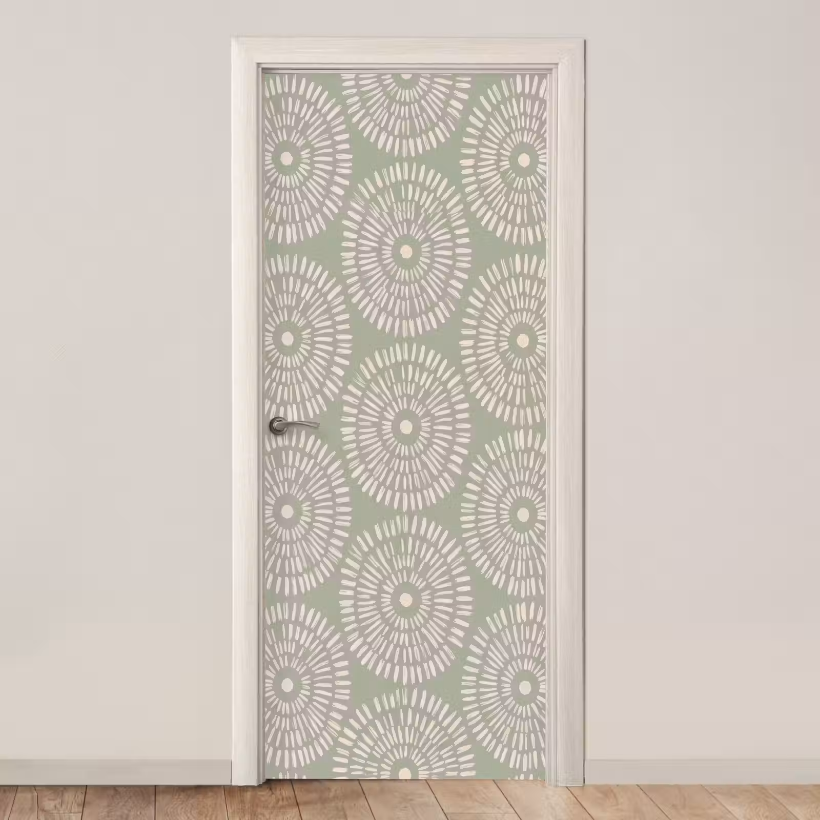 Deursticker - Patroon - Cirkels - Abstract - Modern - Groen — 1