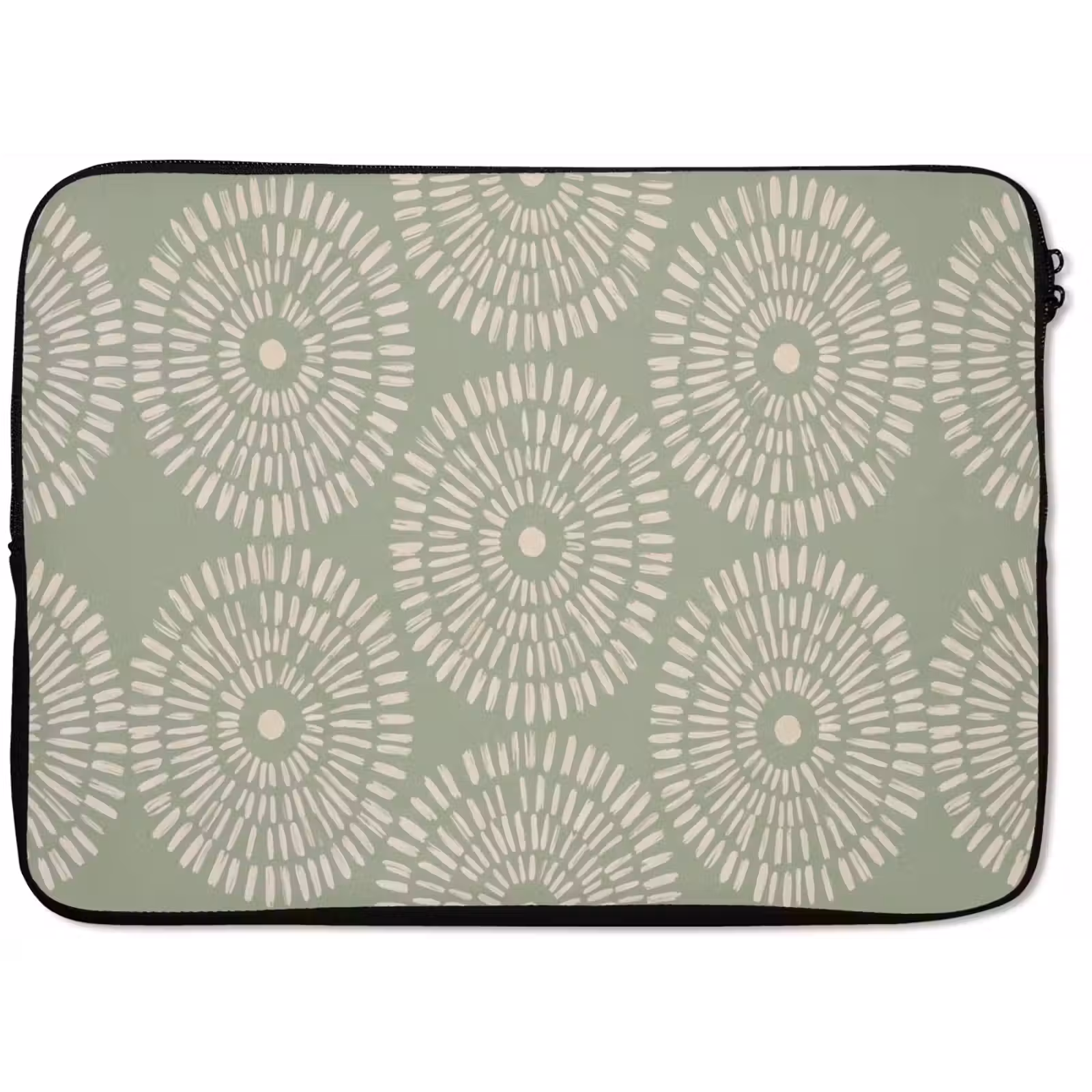 Laptophoes - Patroon - Cirkels - Abstract - Modern - Groen — 1