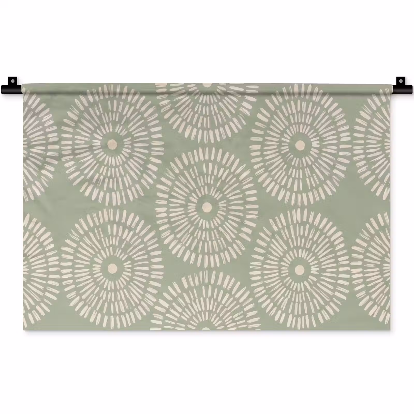 Wandkleed - Patroon - Cirkels - Abstract - Modern - Groen — 1
