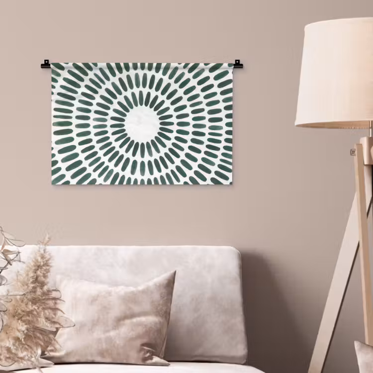 Wandkleed - Abstract - Cirkel - Patroon - Modern - Groen — 2