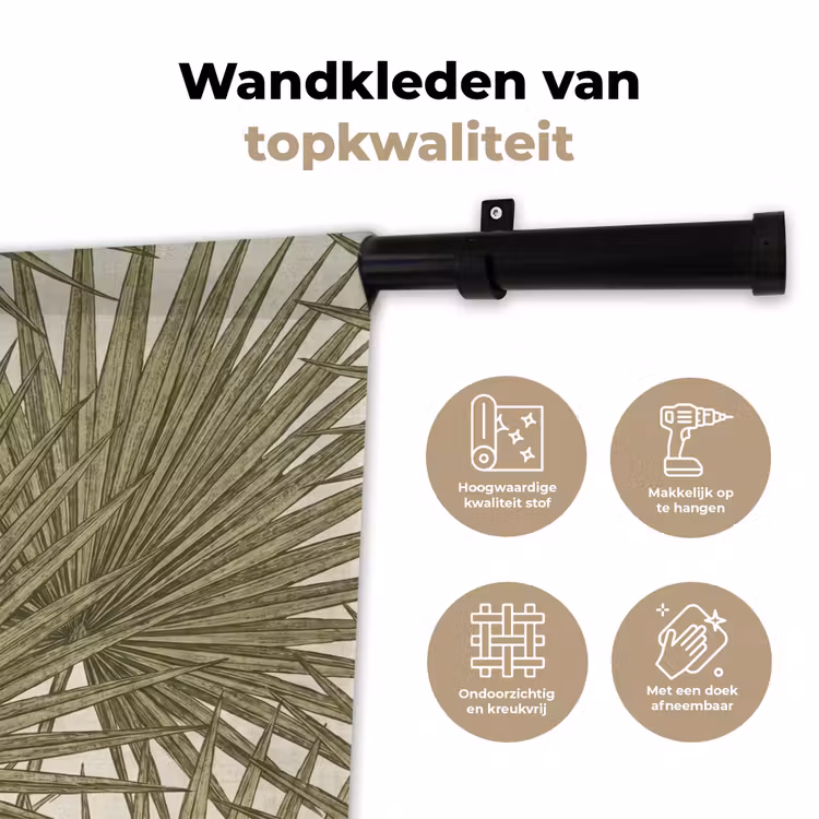 Wandkleed - Blad - Tropisch - Patroon - Natuur - Groen — 3