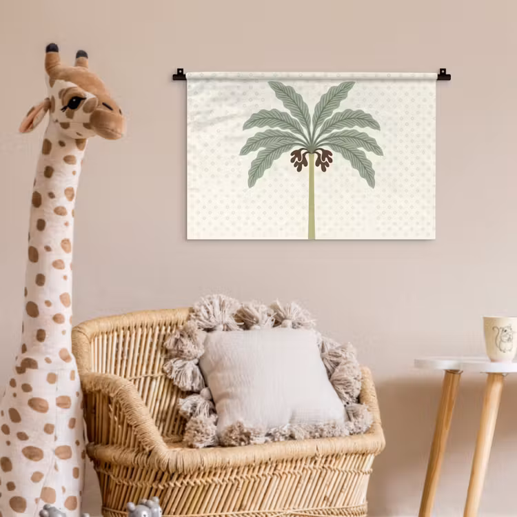 Wandkleed - Boom - Bladeren - Groen - Decoratief - Beige — 5
