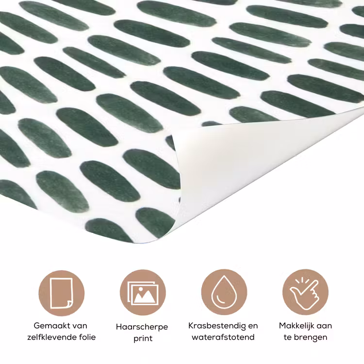 Deursticker - Abstract - Cirkel - Patroon - Modern - Groen — 3