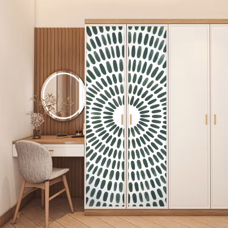 Deursticker - Abstract - Cirkel - Patroon - Modern - Groen — 5