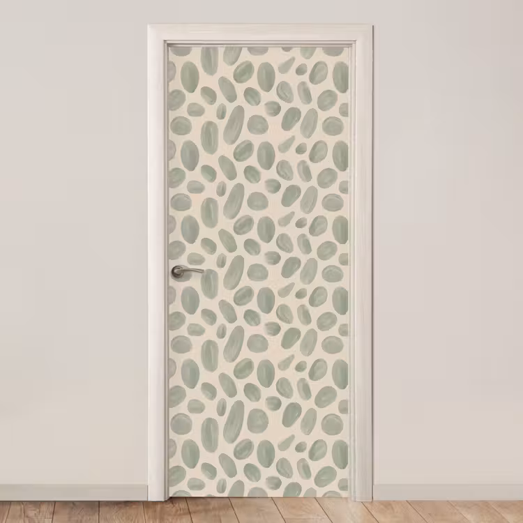 Deursticker - Abstract - Patroon - Organisch - Groen - Modern — 1