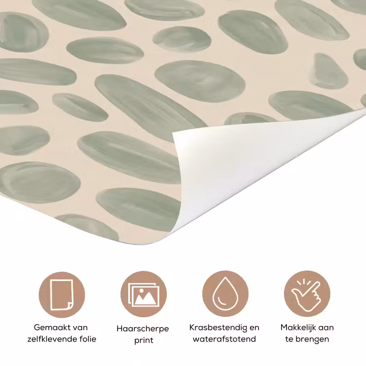 Deursticker - Abstract - Patroon - Organisch - Groen - Modern — 3