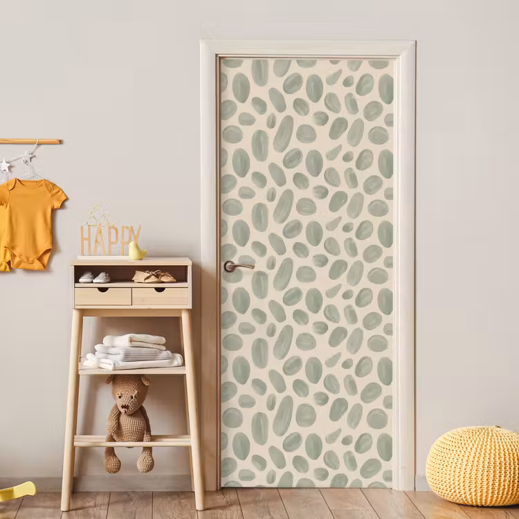 Deursticker - Abstract - Patroon - Organisch - Groen - Modern — 6