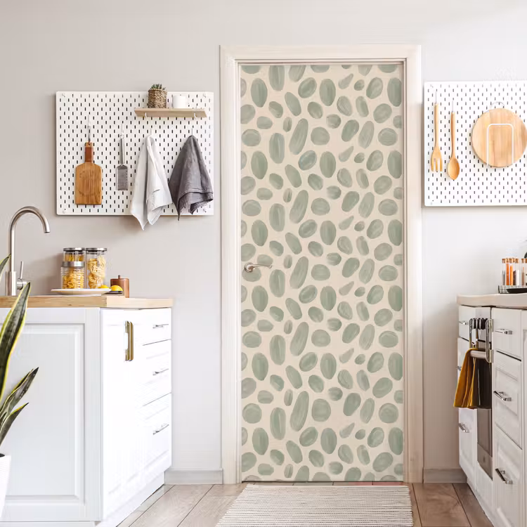 Deursticker - Abstract - Patroon - Organisch - Groen - Modern — 7