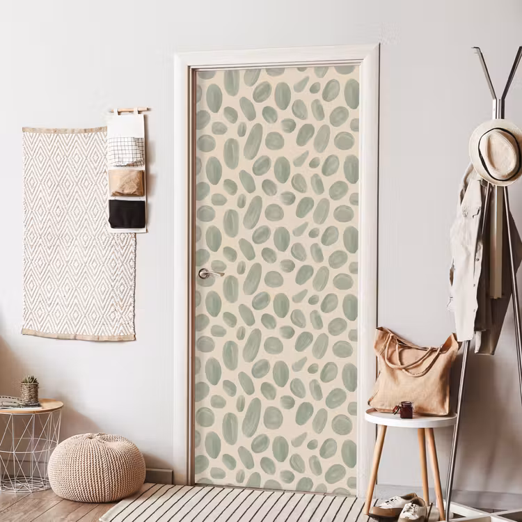 Deursticker - Abstract - Patroon - Organisch - Groen - Modern — 8