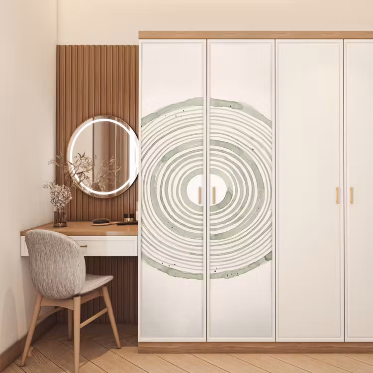 Deursticker - Abstractie - Cirkels - Waterverf - Groen - Modern — 5