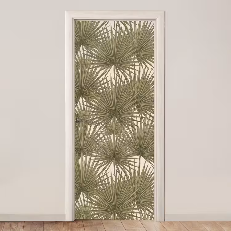 Deursticker - Blad - Tropisch - Patroon - Natuur - Groen — 1