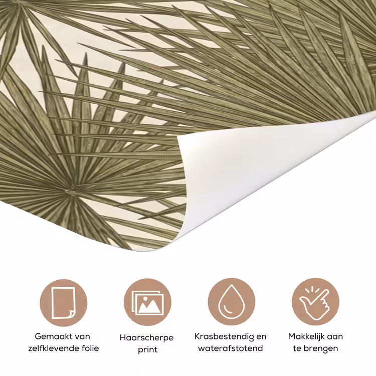 Deursticker - Blad - Tropisch - Patroon - Natuur - Groen — 3