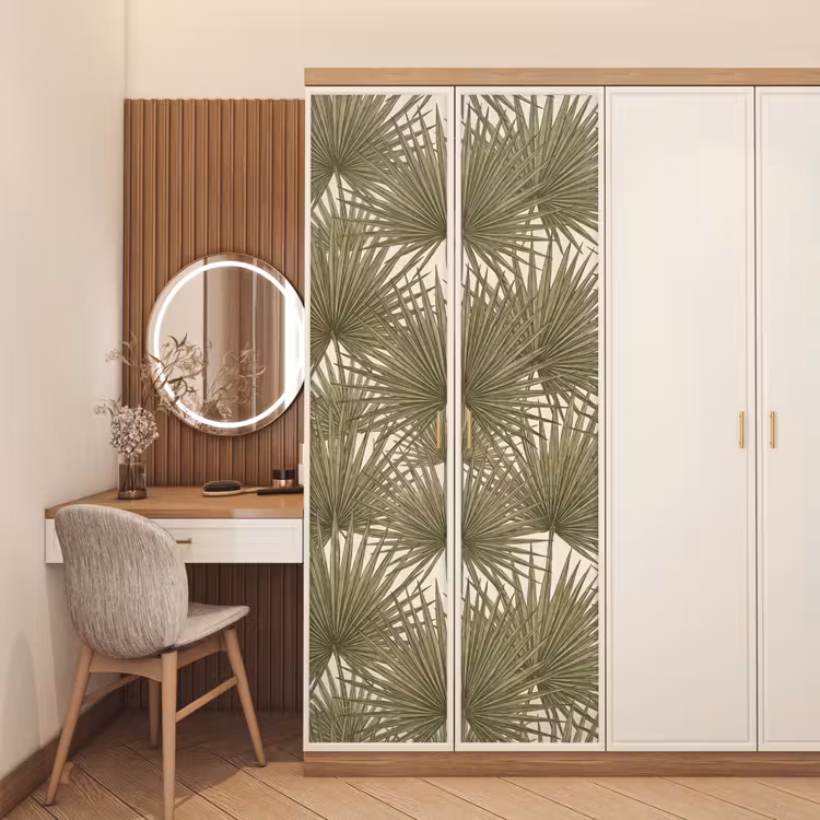 Deursticker - Blad - Tropisch - Patroon - Natuur - Groen — 5