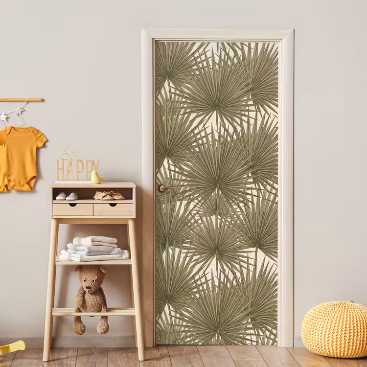 Deursticker - Blad - Tropisch - Patroon - Natuur - Groen — 6