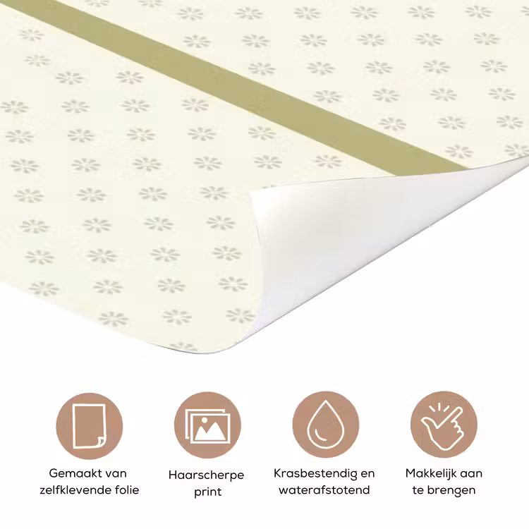 Deursticker - Boom - Bladeren - Groen - Decoratief - Beige — 3