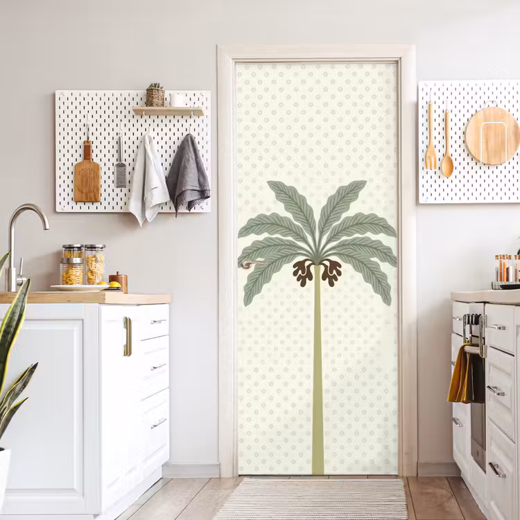 Deursticker - Boom - Bladeren - Groen - Decoratief - Beige — 7