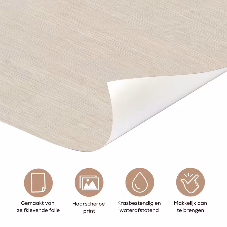 Deursticker - Olijftak - Bladeren - Natuur - Groen - Beige — 3