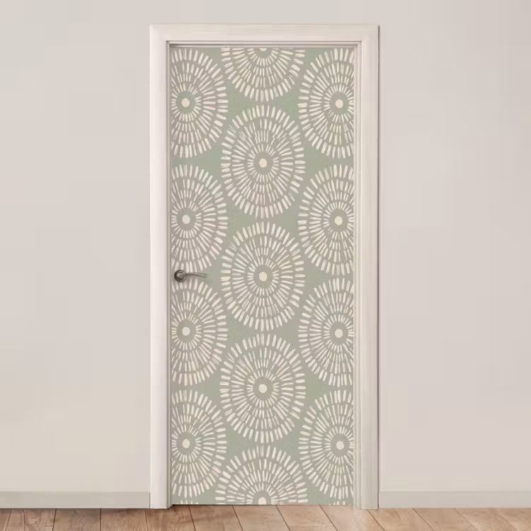 Deursticker - Patroon - Cirkels - Abstract - Modern - Groen — 1