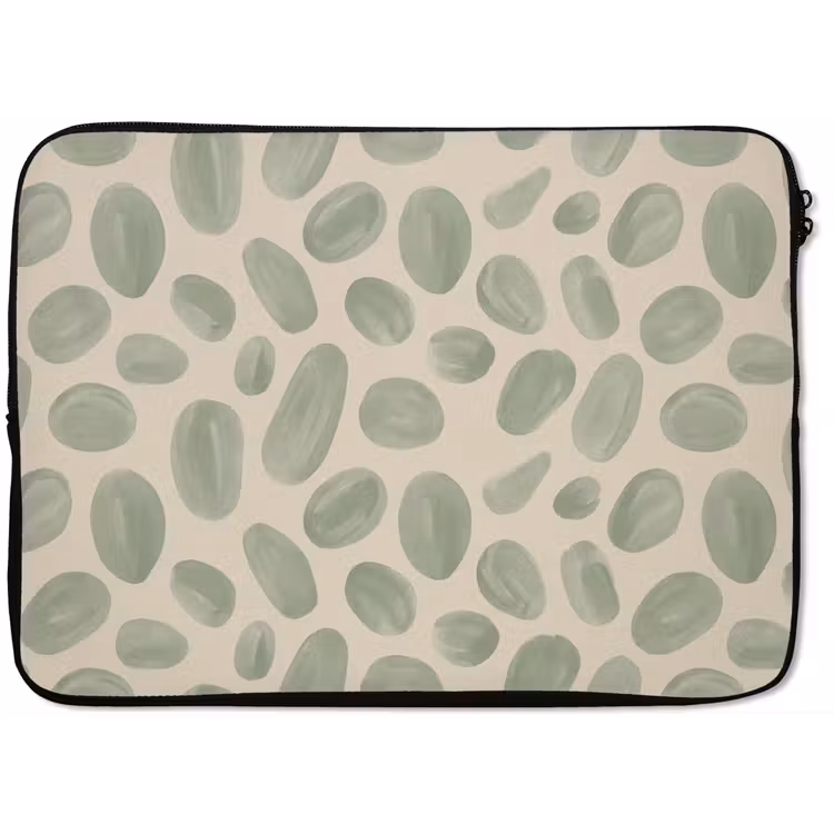 Laptophoes - Abstract - Patroon - Organisch - Groen - Modern — 1