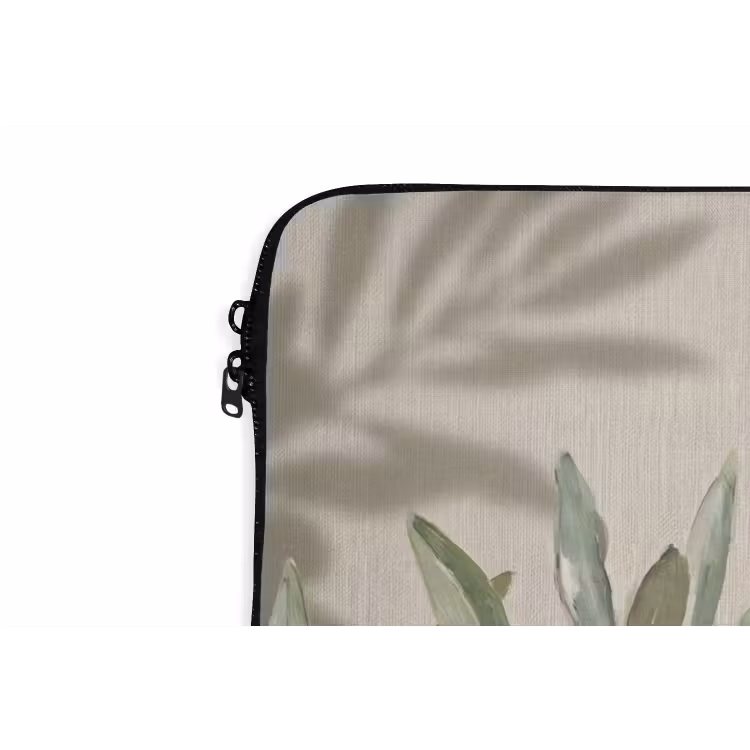 Laptophoes - Olijftak - Bladeren - Natuur - Groen - Beige — 5
