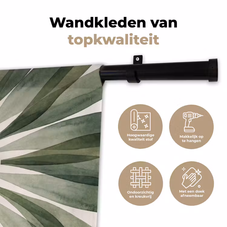 Wandkleed - Planten - Abstract - Waterverf - Groen - Natuur — 3