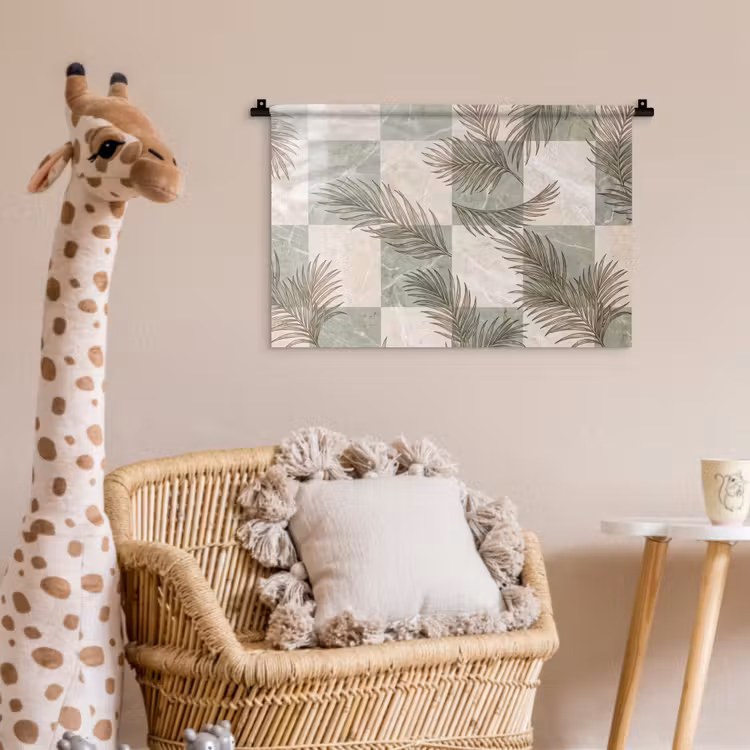 Wandkleed - Planten - Bladeren - Marmer - Modern - Groen — 5