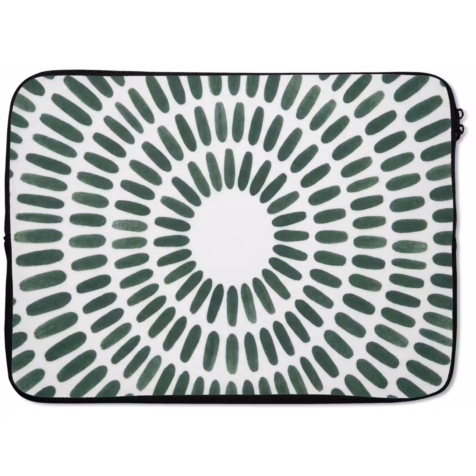 Laptophoes - Abstract - Cirkel - Patroon - Modern - Groen — 1