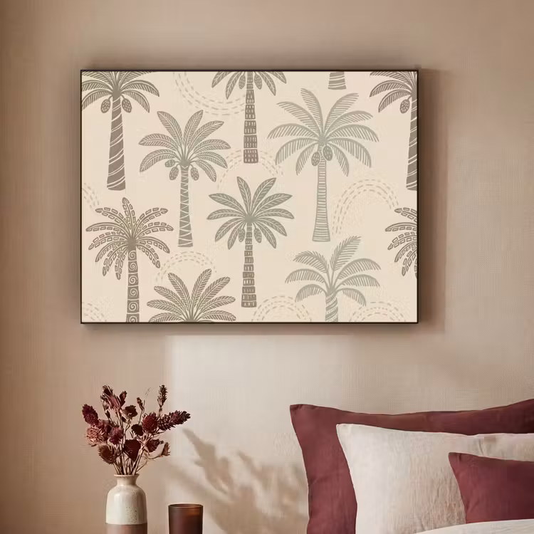 Art Frame - Palmbomen - Patroon - Tropisch - Beige — 3