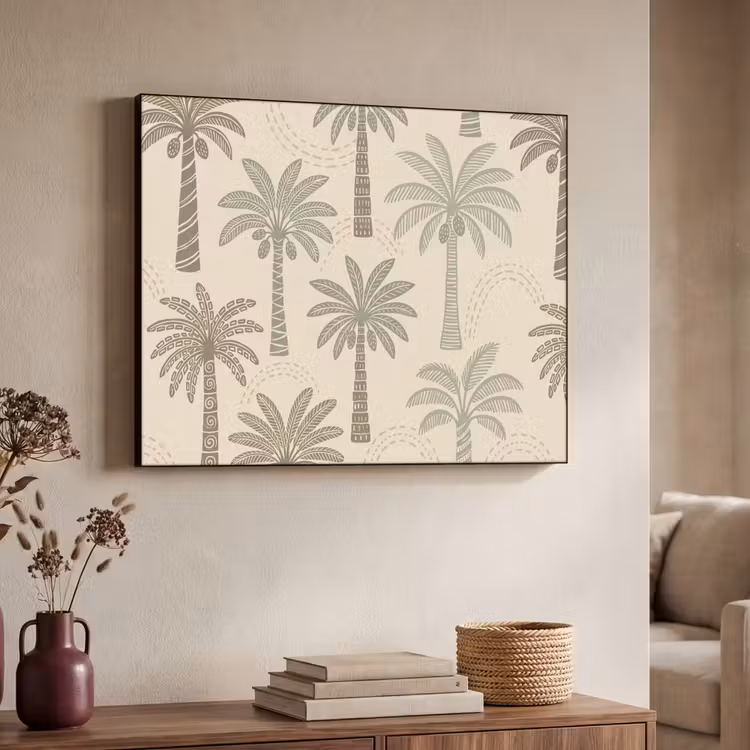 Art Frame - Palmbomen - Patroon - Tropisch - Beige — 7