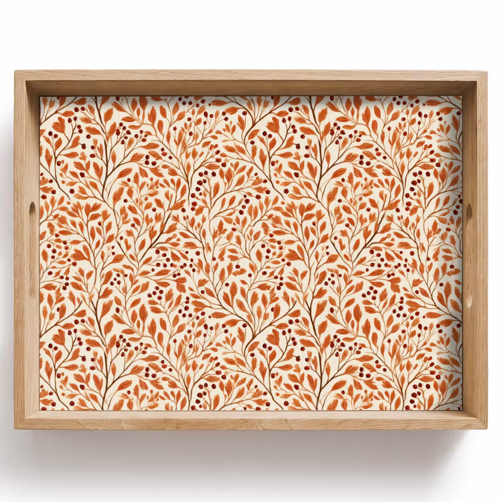 Dienblad - Bladeren - Botanisch - Terracotta — 1