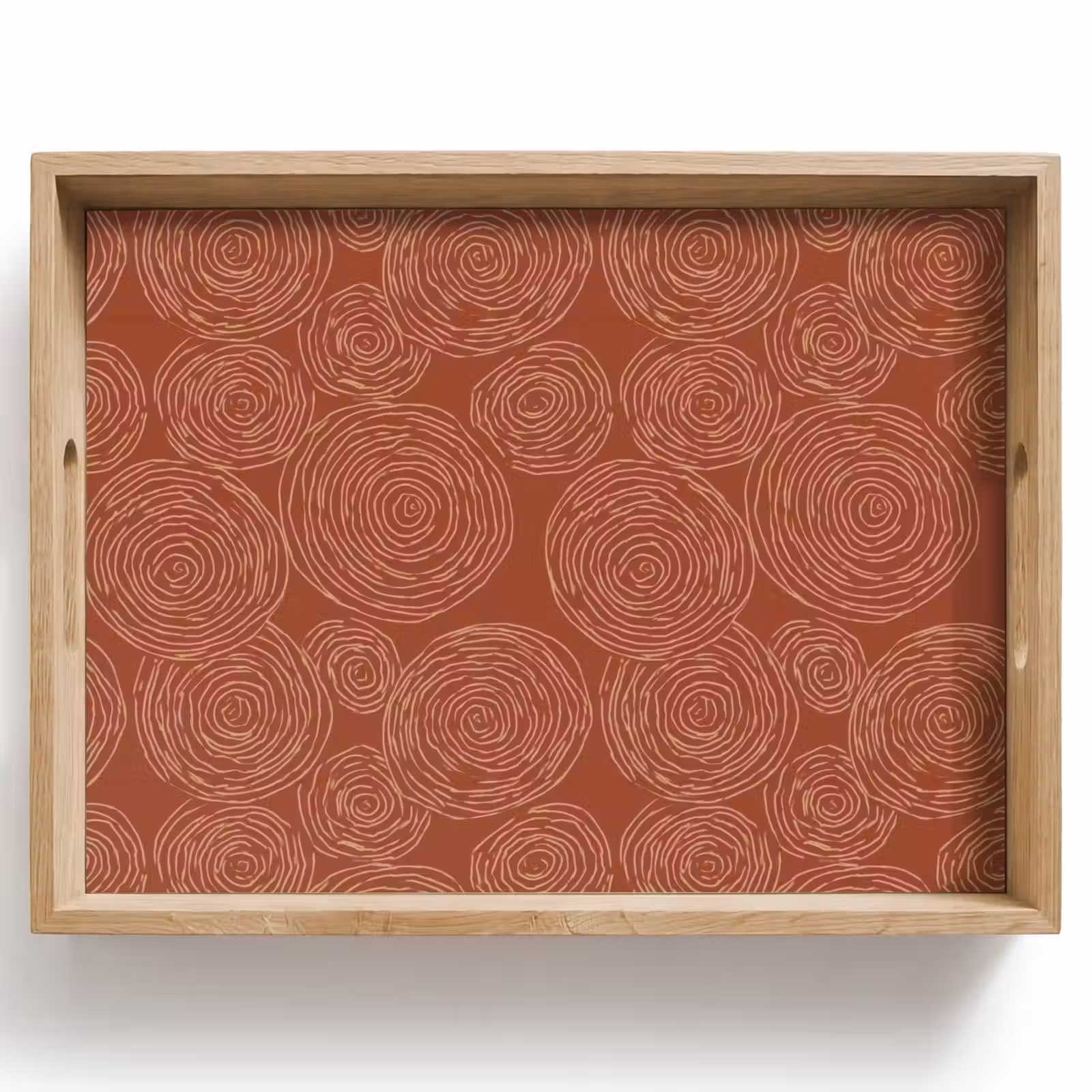 Dienblad - Cirkels - Abstract - Artistiek - Terracotta — 1