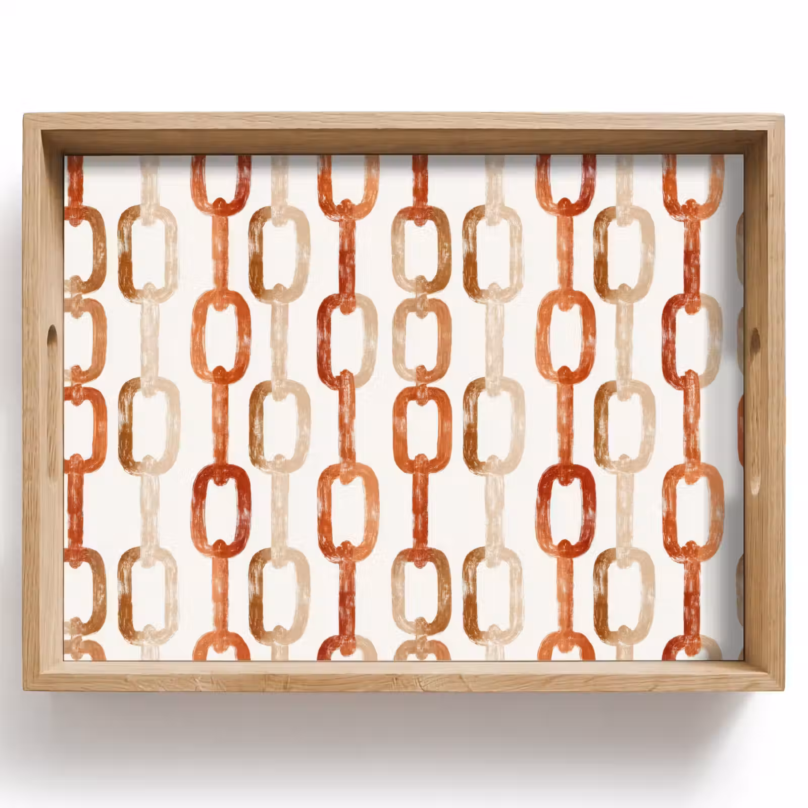 Dienblad - Schakels - Patroon - Aquarel - Terracotta — 1