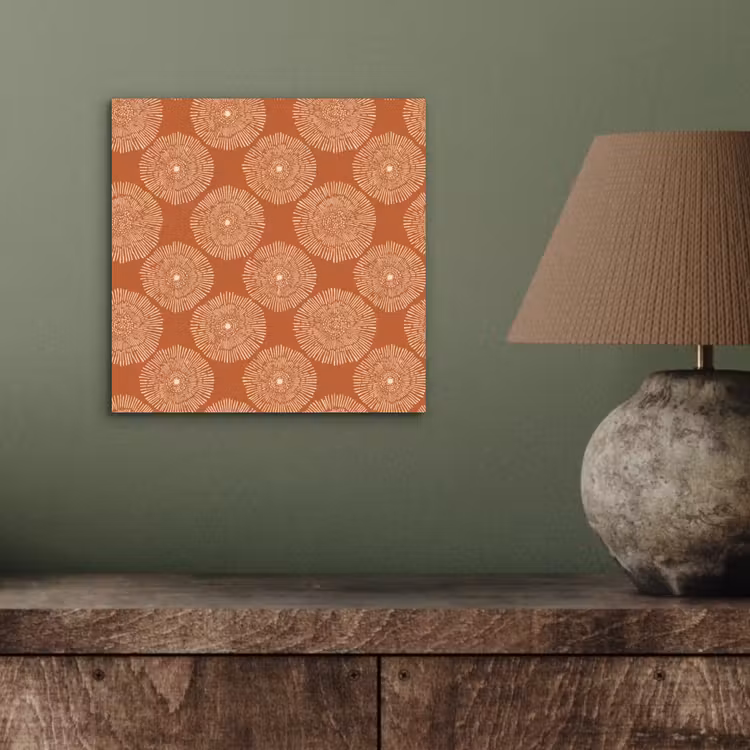 Aluminium schilderij - Cirkels - Grafisch - Patroon - Terracotta — 3