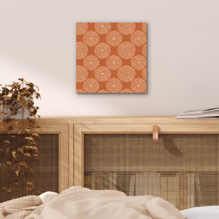 Aluminium schilderij - Cirkels - Grafisch - Patroon - Terracotta — 4