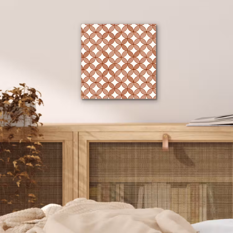 Aluminium schilderij - Geometrisch - Cirkels - Modern - Terracotta — 4
