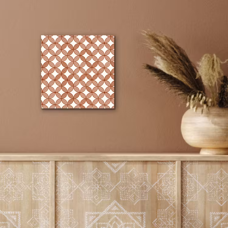 Aluminium schilderij - Geometrisch - Cirkels - Modern - Terracotta — 5