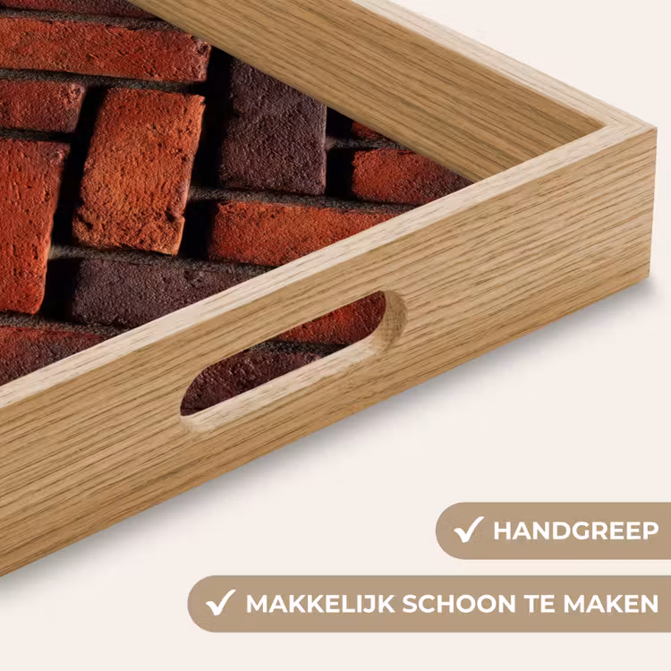 Dienblad - Bakstenen - Visgraat - Structuur - Roodbruin — 5