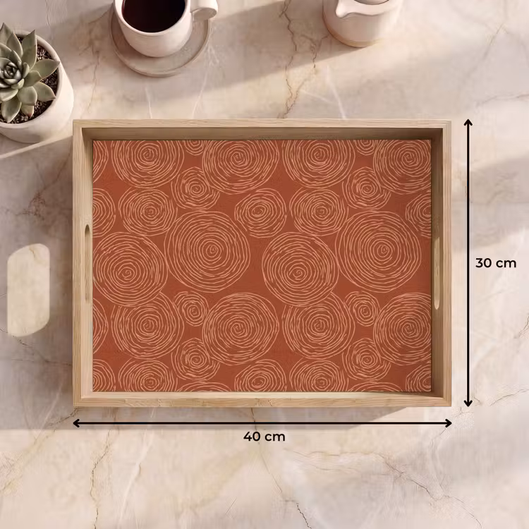 Dienblad - Cirkels - Abstract - Artistiek - Terracotta — 9