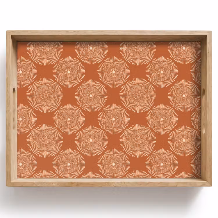 Dienblad - Cirkels - Grafisch - Patroon - Terracotta — 1