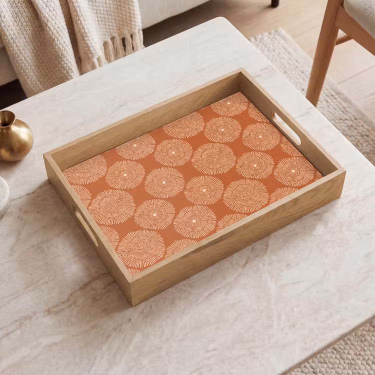 Dienblad - Cirkels - Grafisch - Patroon - Terracotta — 2