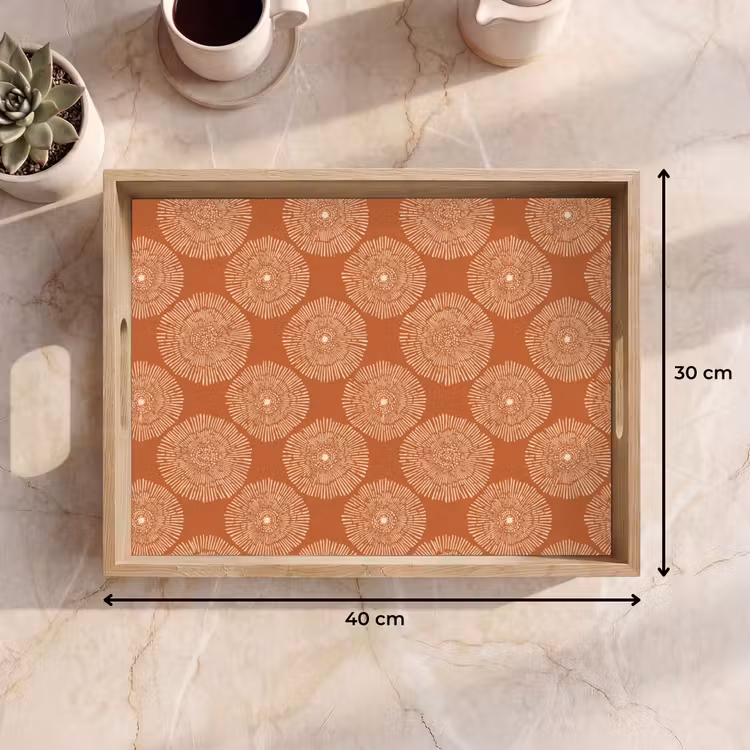 Dienblad - Cirkels - Grafisch - Patroon - Terracotta — 9