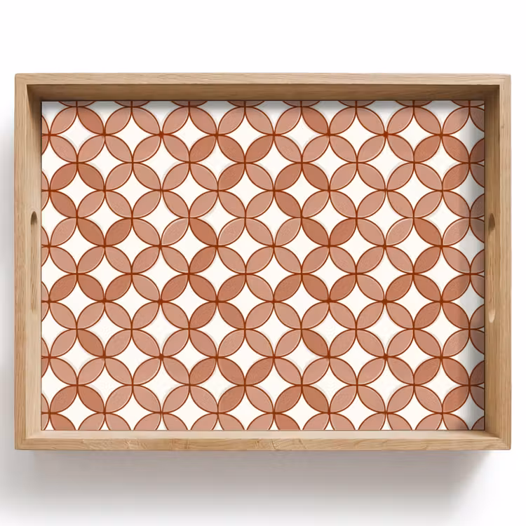 Dienblad - Geometrisch - Cirkels - Modern - Terracotta — 1