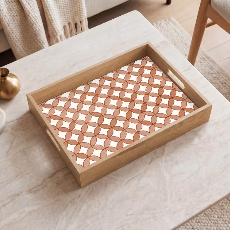Dienblad - Geometrisch - Cirkels - Modern - Terracotta — 2