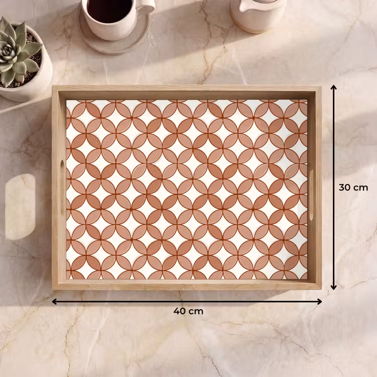 Dienblad - Geometrisch - Cirkels - Modern - Terracotta — 9