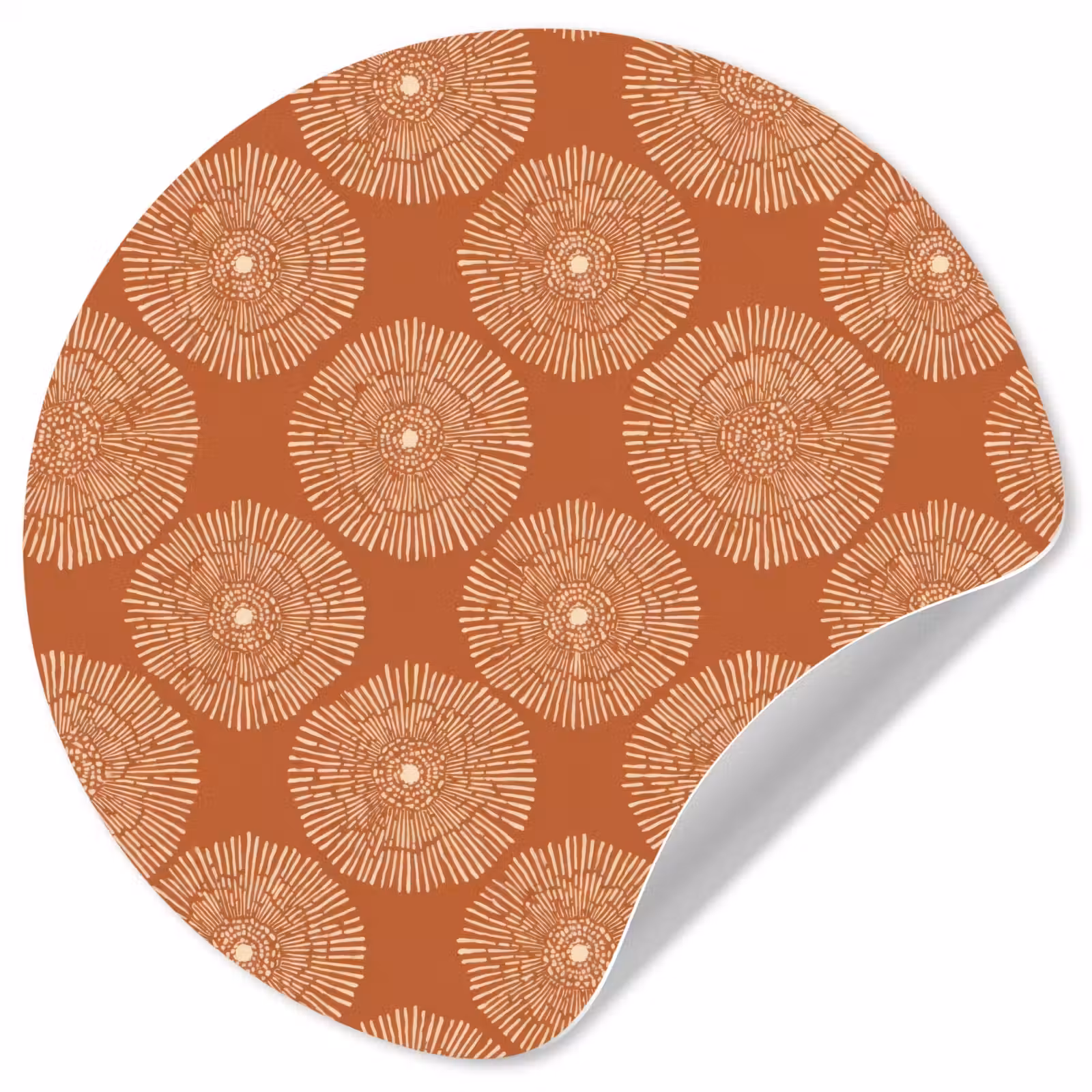 Behangcirkel - Cirkels - Grafisch - Patroon - Terracotta — 1