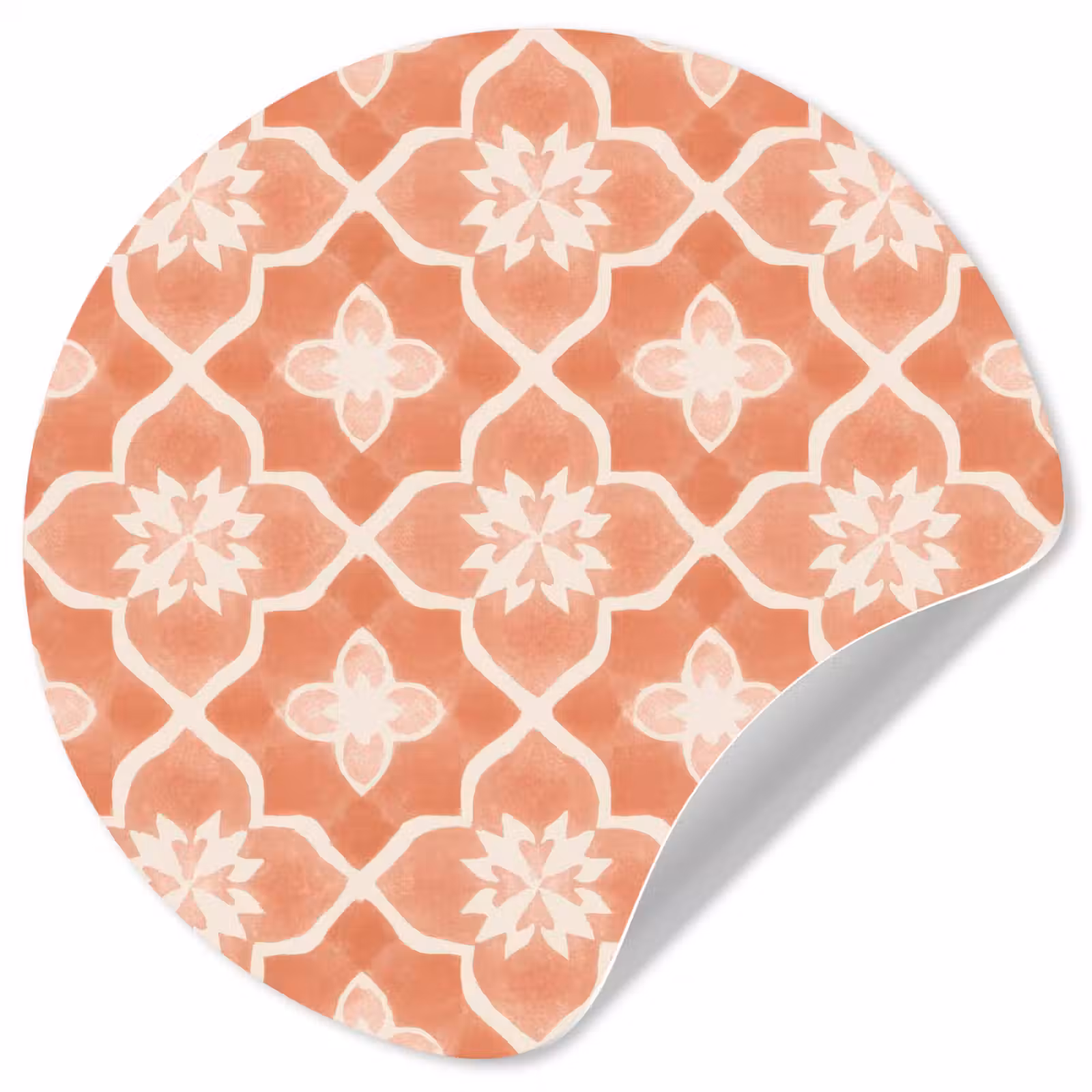 Behangcirkel - Tegelpatroon - Arabesk - Vintage - Terracotta — 1