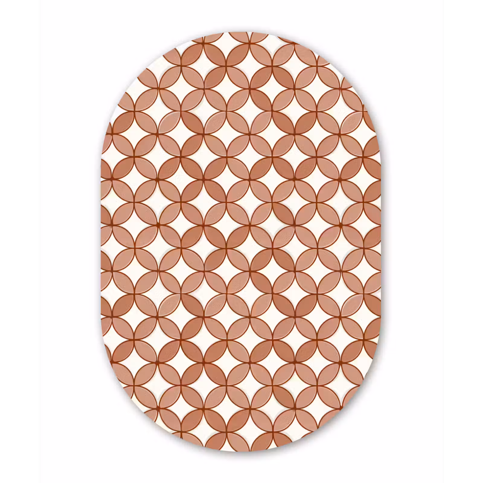 Muurovaal aluminium - Geometrisch - Cirkels - Modern - Terracotta — 1
