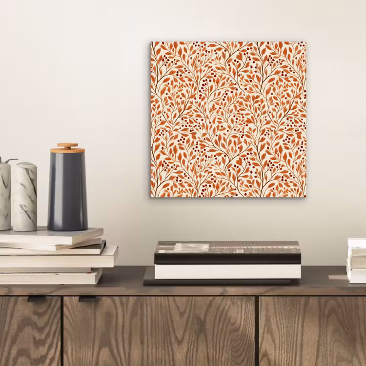Aluminium schilderij - Bladeren - Botanisch - Terracotta — 2