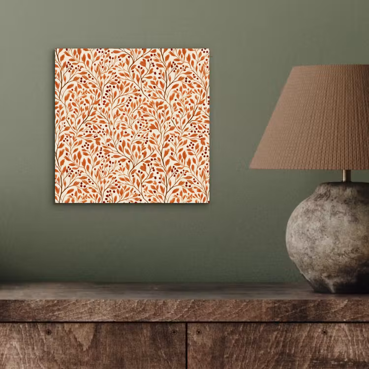 Aluminium schilderij - Bladeren - Botanisch - Terracotta — 3