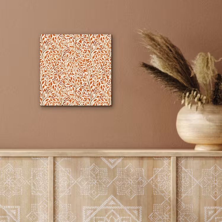 Aluminium schilderij - Bladeren - Botanisch - Terracotta — 5